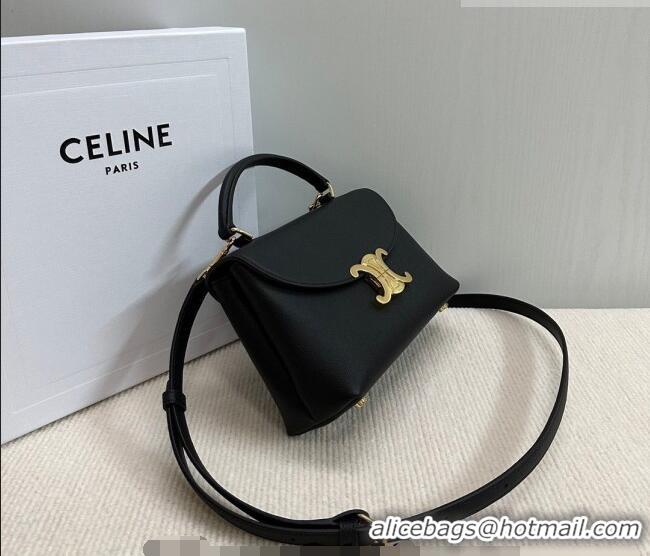 Promotional Celine Teen Nino Bag in Grained Supple Calfskin 118113 Black 2026