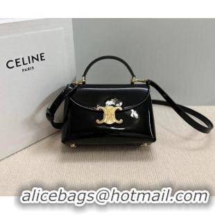 Low Cost Celine Teen Nino Bag in Patent Calfskin 118113 Black 2026