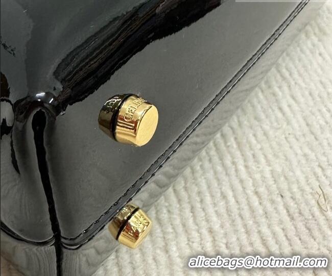 Low Cost Celine Teen Nino Bag in Patent Calfskin 118113 Black 2026
