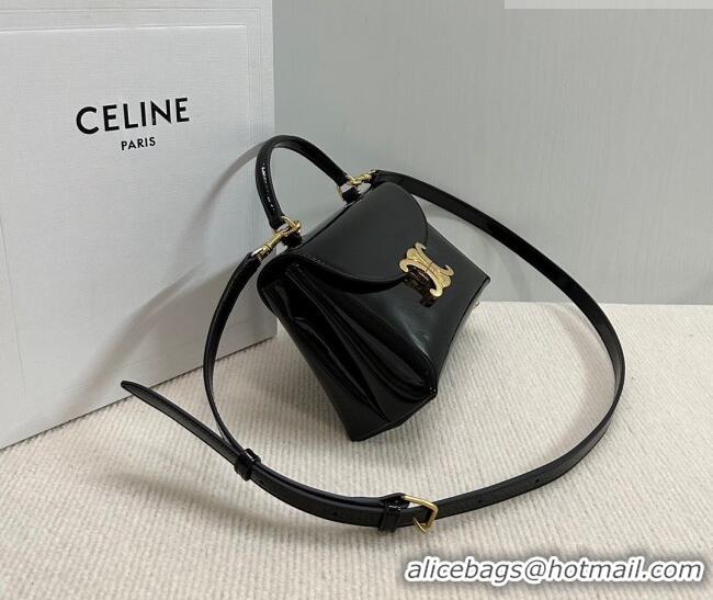 Low Cost Celine Teen Nino Bag in Patent Calfskin 118113 Black 2026
