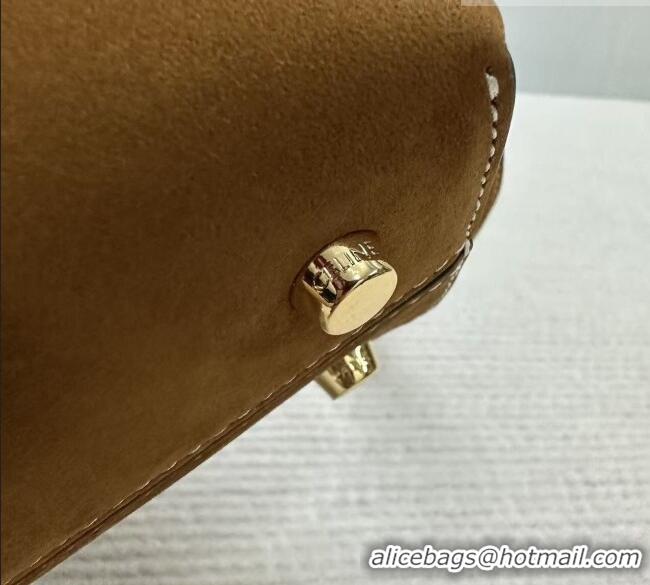 Good Taste Celine Teen Nino Bag in Suede 118113 Camel Brown 2026