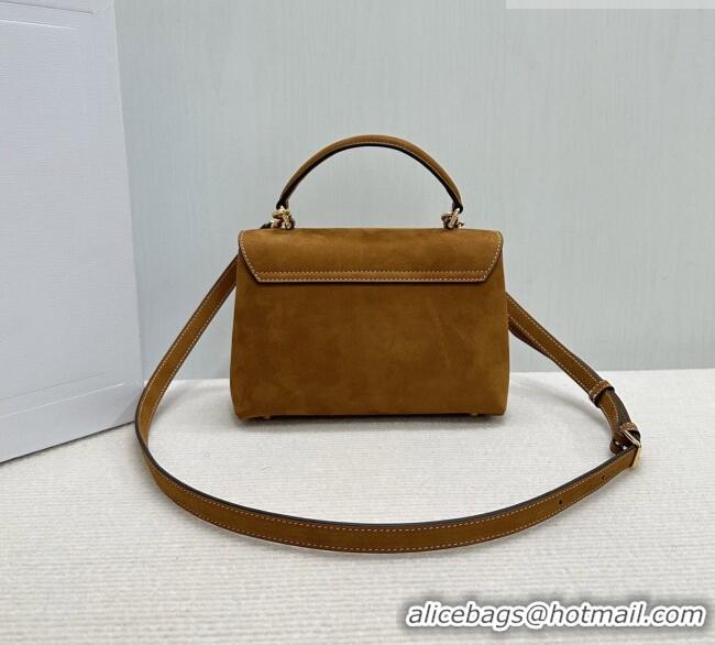 Good Taste Celine Teen Nino Bag in Suede 118113 Camel Brown 2026