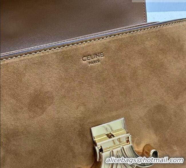 Good Taste Celine Teen Nino Bag in Suede 118113 Camel Brown 2026