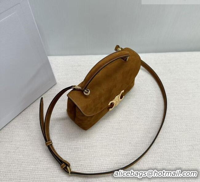 Good Taste Celine Teen Nino Bag in Suede 118113 Camel Brown 2026