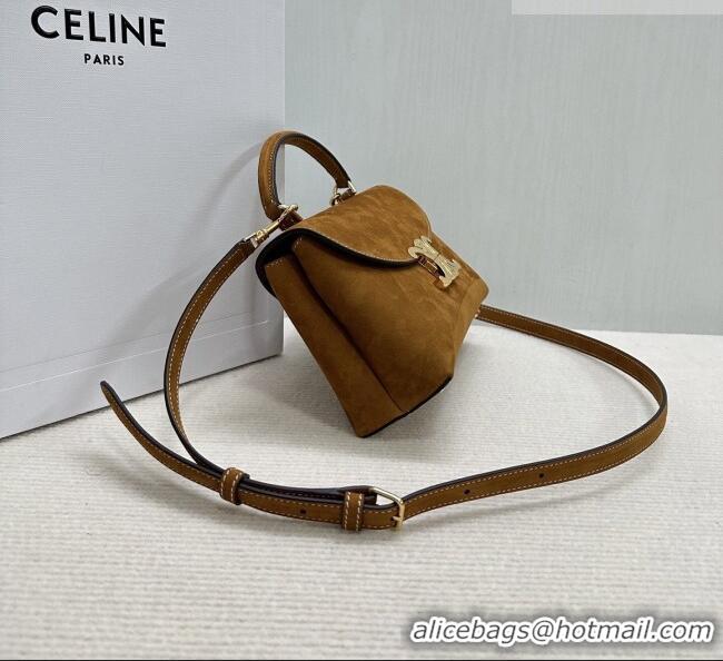 Good Taste Celine Teen Nino Bag in Suede 118113 Camel Brown 2026
