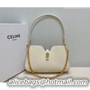 Famous Brand Celine Shoulder Camille16 Soft Bag in Smooth Calfskin 122073 White 2025