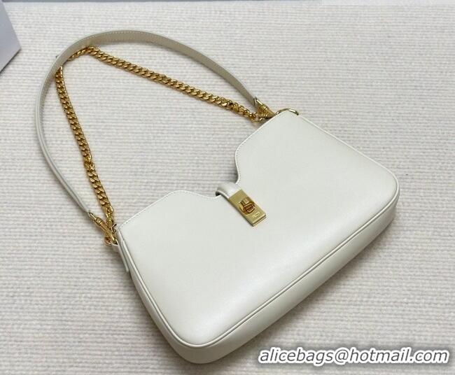Famous Brand Celine Shoulder Camille16 Soft Bag in Smooth Calfskin 122073 White 2025