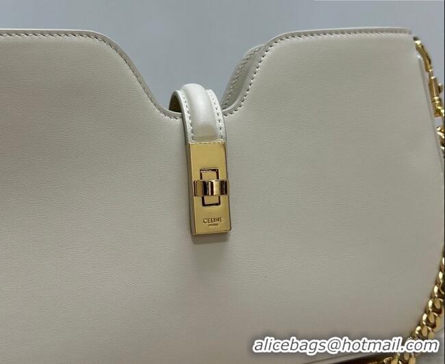 Famous Brand Celine Shoulder Camille16 Soft Bag in Smooth Calfskin 122073 White 2025