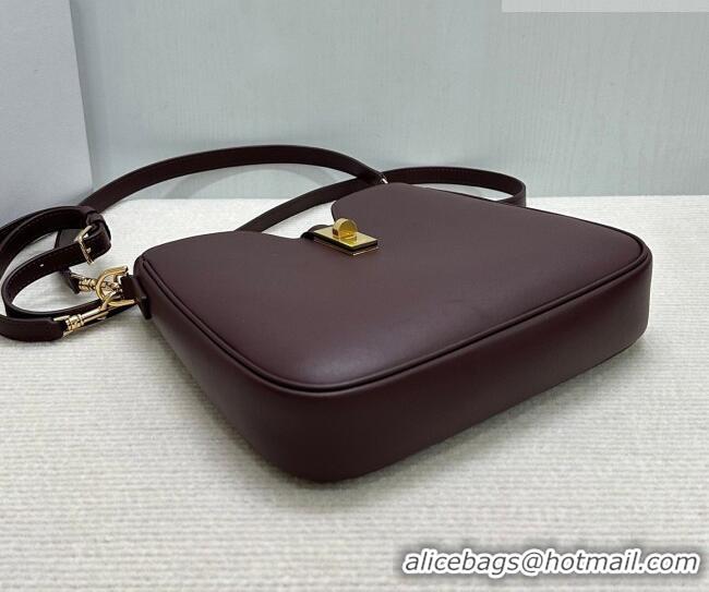 Top Grade Celine Small Camille16 Soft Bag in Smooth Calfskin 120693 Dark Burgundy 2025