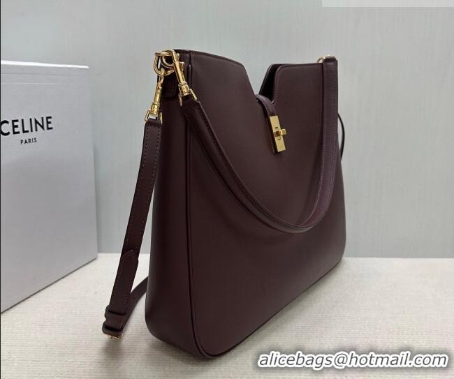 Top Quality Celine Medium Camille16 Soft Bag in Smooth Calfskin 119563 Dark Burgundy 2025