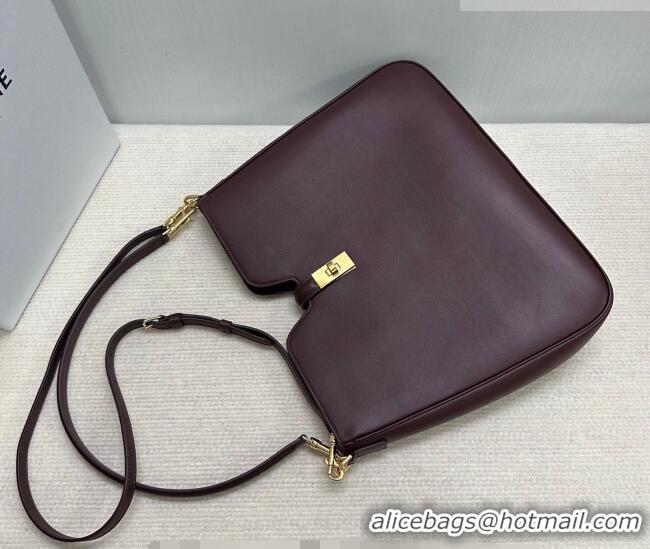 Top Quality Celine Medium Camille16 Soft Bag in Smooth Calfskin 119563 Dark Burgundy 2025