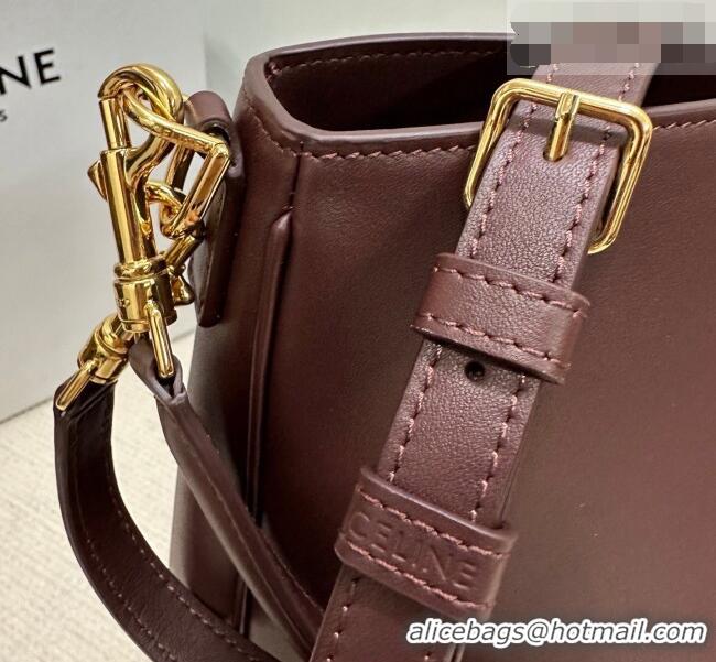 Top Quality Celine Medium Camille16 Soft Bag in Smooth Calfskin 119563 Dark Burgundy 2025