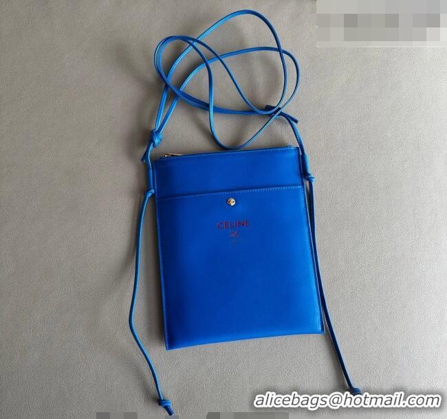 Luxury Cheap Celine Sharp Pouch Bag in Smooth Lambskin Leather 10P812 Ultra Blue 2026