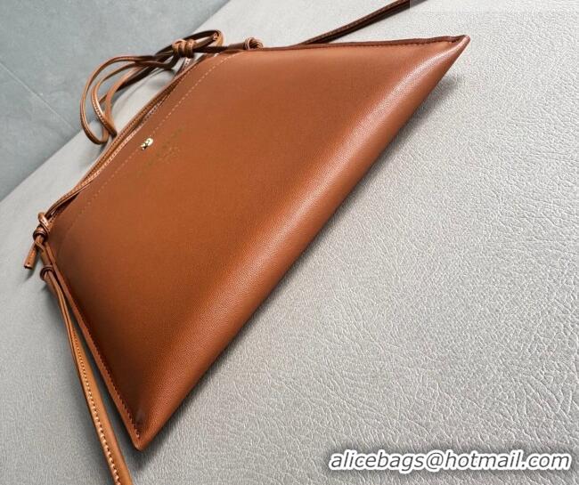 Unique Grade Celine Sharp Pouch Bag in Smooth Lambskin Leather 10P812 Tan Brown 2026