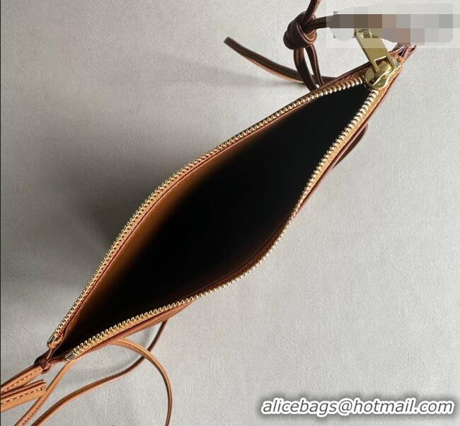 Unique Grade Celine Sharp Pouch Bag in Smooth Lambskin Leather 10P812 Tan Brown 2026