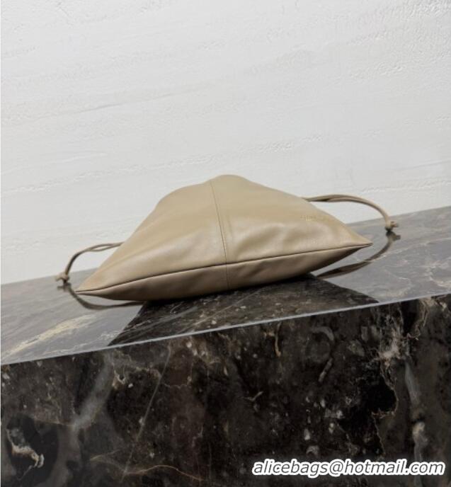 Buy Fashionable Celine Small Crystal Pouch Bag in Lambskin Leather 123662 Beige 2026