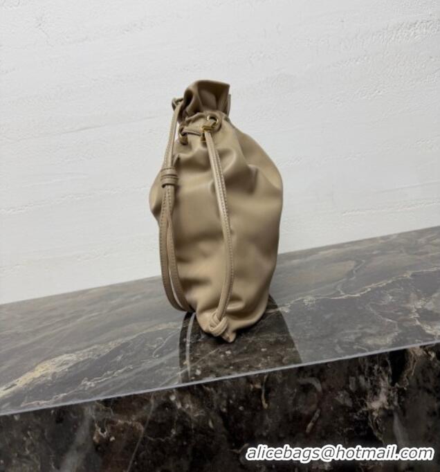 Buy Fashionable Celine Small Crystal Pouch Bag in Lambskin Leather 123662 Beige 2026
