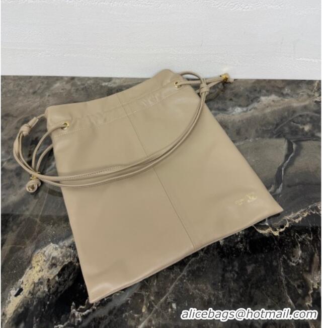 Buy Fashionable Celine Small Crystal Pouch Bag in Lambskin Leather 123662 Beige 2026