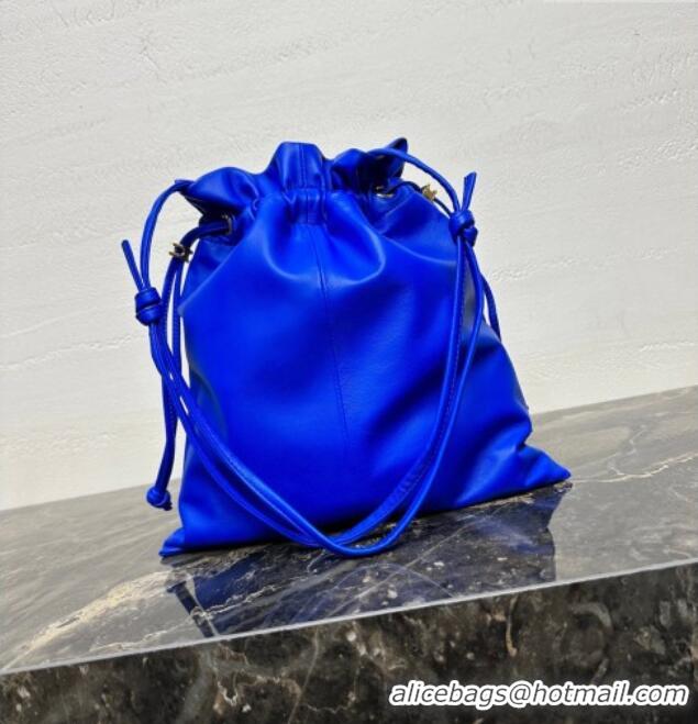 Best Quality Celine Small Crystal Pouch Bag in Lambskin Leather 123662 Ultra Blue 2026