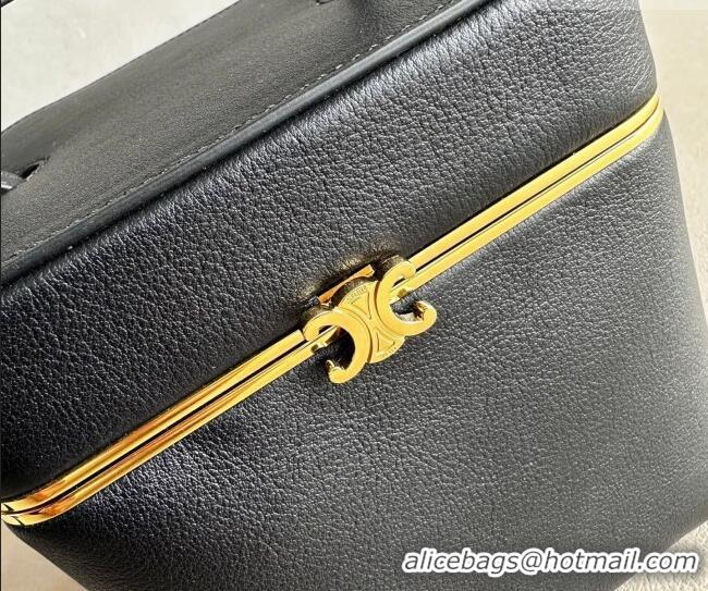 Well Crafted Celine Cube Mini Bag in Supple Calfskin Leather 124232 Black 2026