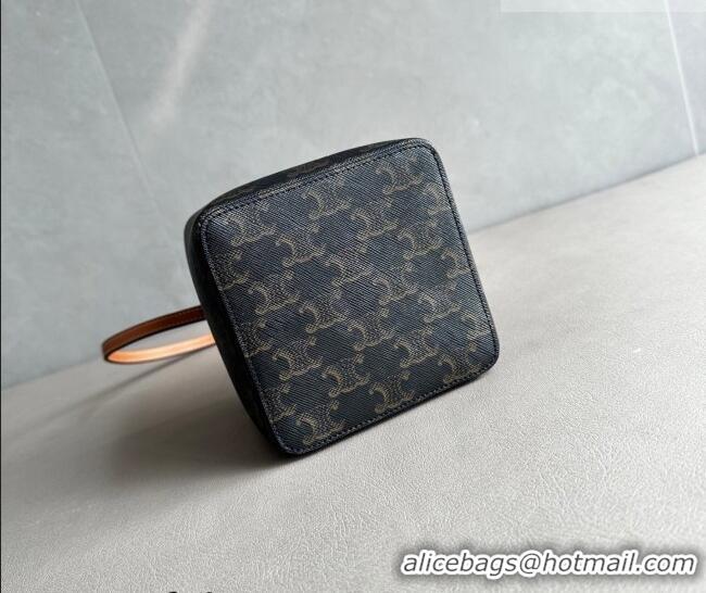 Luxury Discount Celine Cube Mini Bag in Triomphe Canvas 124232 2026