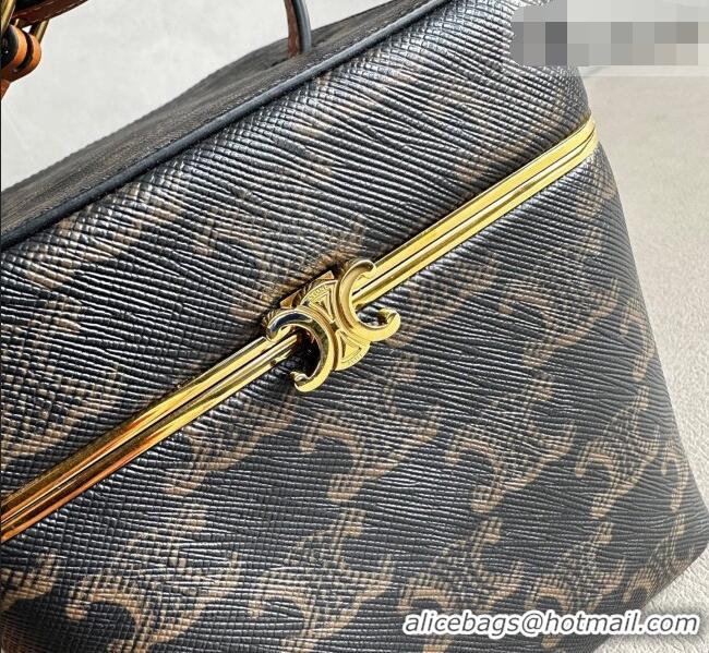 Luxury Discount Celine Cube Mini Bag in Triomphe Canvas 124232 2026