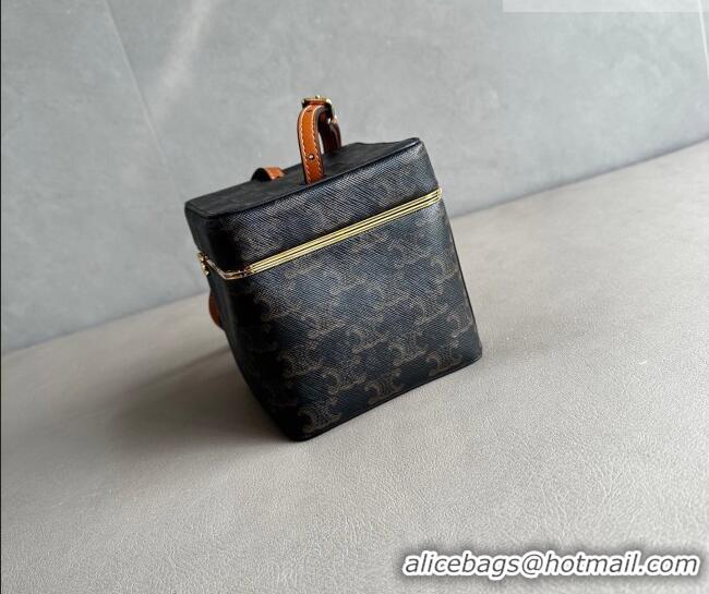 Luxury Discount Celine Cube Mini Bag in Triomphe Canvas 124232 2026