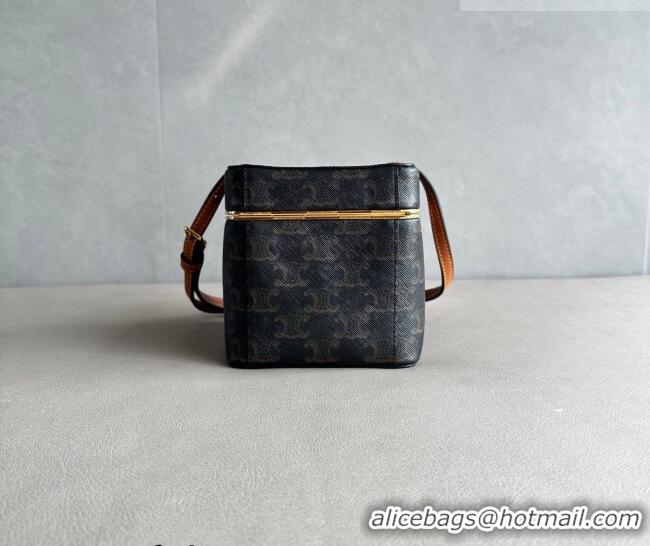 Luxury Discount Celine Cube Mini Bag in Triomphe Canvas 124232 2026