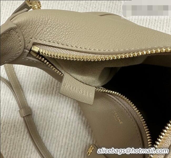 Luxurious Celine Teen Lulu Bag in Grained Calfskin 120723 Beige 2025