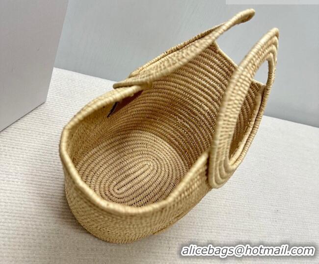 Luxury Cheap Celine Braided Panier Top Handle Bag in Raffia Straw 121922 Beige 2026