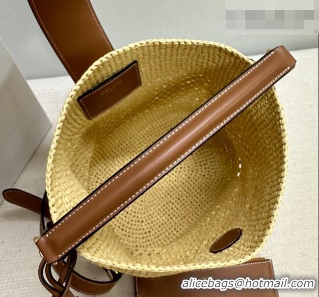 Top Grade Celine Medium Louise Bucket bag in Raffia Straw 116613 2026