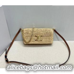 New Design Celine Multipochette Chain Bag in Raffia Straw 10M432 2026