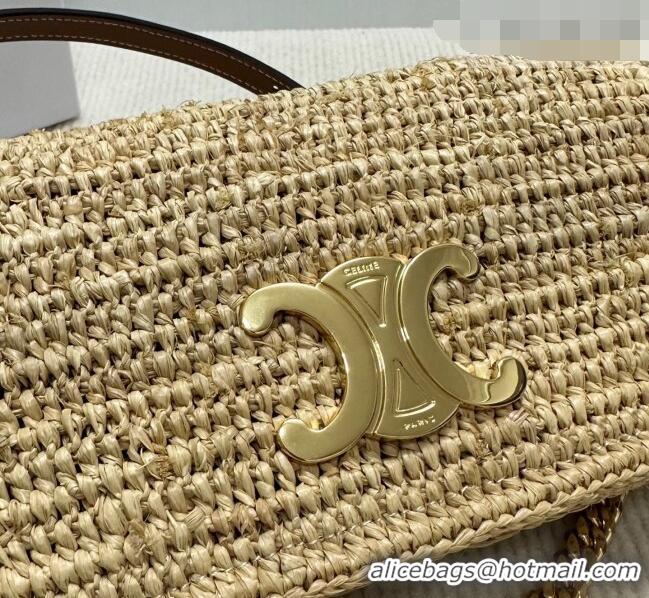 New Design Celine Multipochette Chain Bag in Raffia Straw 10M432 2026