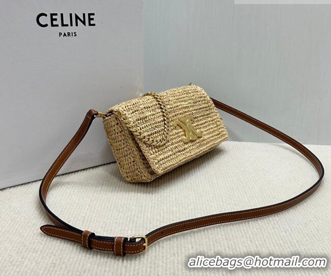 New Design Celine Multipochette Chain Bag in Raffia Straw 10M432 2026