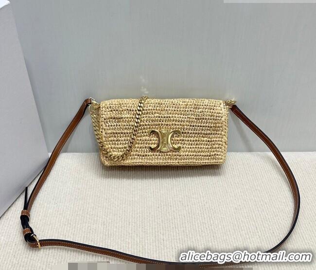 New Design Celine Multipochette Chain Bag in Raffia Straw 10M432 2026