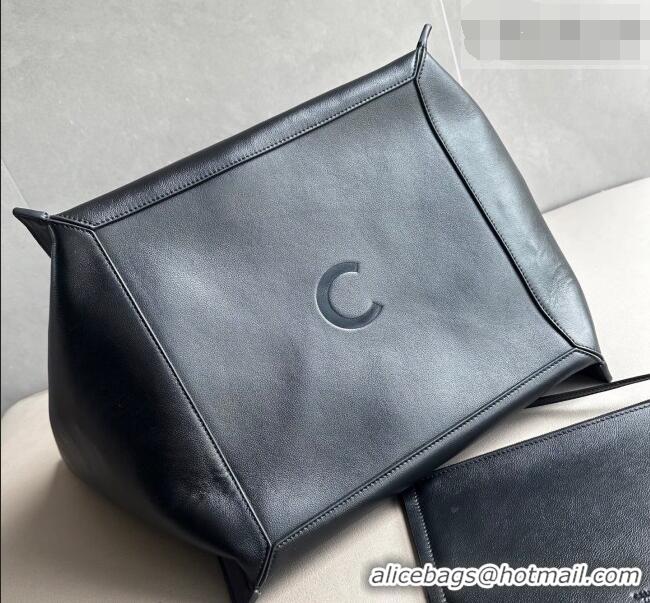 Promotional Celine Medium Cube Tote bag in Supple Calfskin Leather 123422 Black 2026