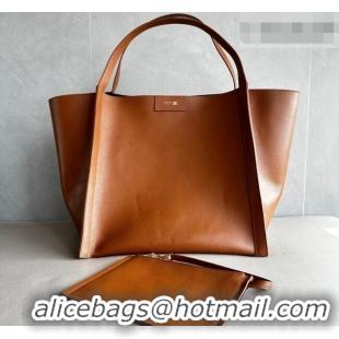 Shop Discount Celine Medium Cube Tote bag in Supple Calfskin Leather 123422 Tan Brown 2026