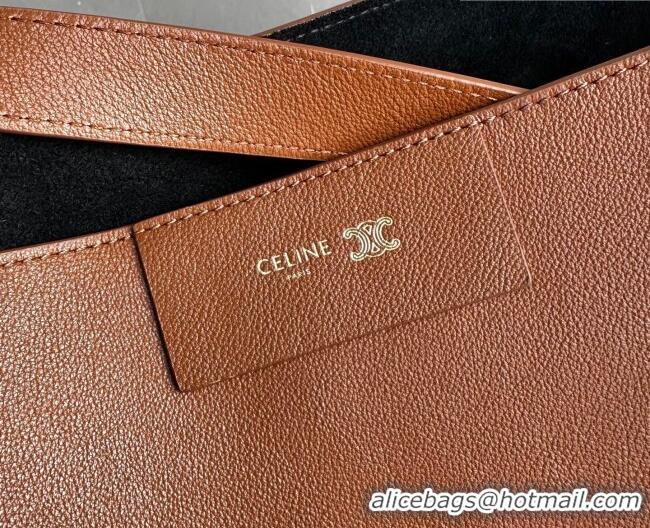 Shop Discount Celine Medium Cube Tote bag in Supple Calfskin Leather 123422 Tan Brown 2026