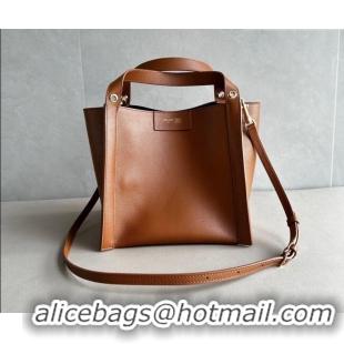 Unique Grade Celine Small Cube Tote bag in Supple Calfskin Leather 124182 Tan Brown 2026