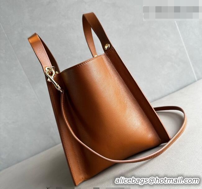 Unique Grade Celine Small Cube Tote bag in Supple Calfskin Leather 124182 Tan Brown 2026