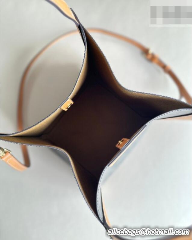 Top Grade Celine Small Cube Tote bag in Triomphe Canvas and Calfskin 124182 Brown 2026
