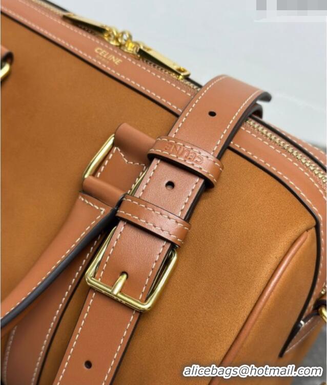 Luxury Cheap Celine Medium Boston Bag in Suede 121323 Brown 2026