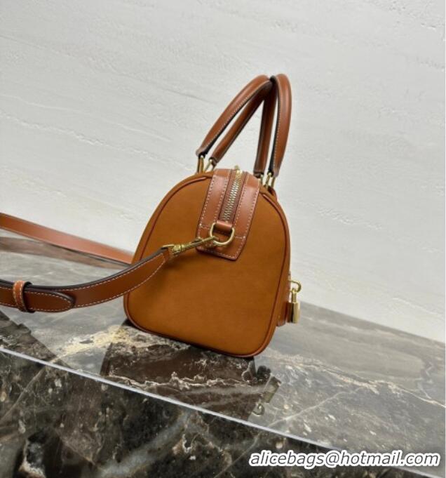 Luxury Cheap Celine Medium Boston Bag in Suede 121323 Brown 2026