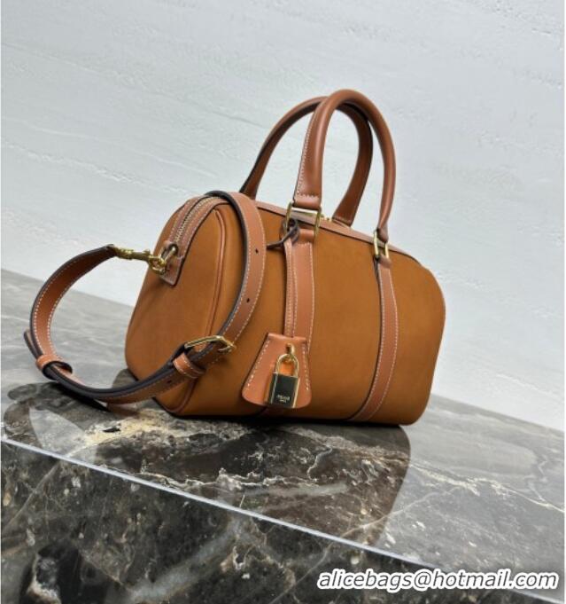 Luxury Cheap Celine Medium Boston Bag in Suede 121323 Brown 2026