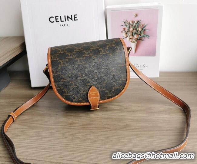 Well Crafted Celine Folco Mini Bag in Triomphe Canvas 191502 Brown 2026