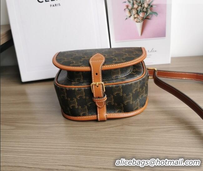 Well Crafted Celine Folco Mini Bag in Triomphe Canvas 191502 Brown 2026