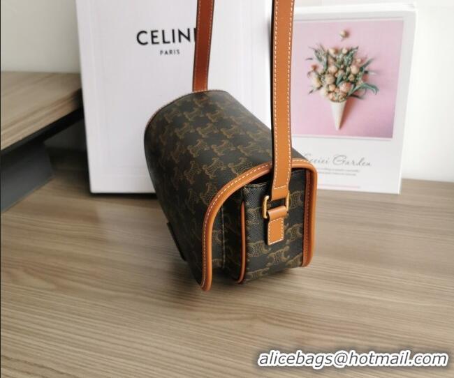 Well Crafted Celine Folco Mini Bag in Triomphe Canvas 191502 Brown 2026