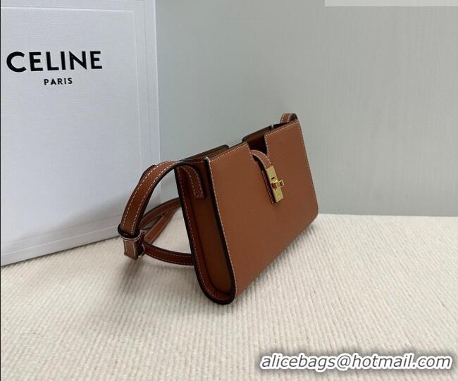 Shop Inexpensive Celine 16 Mini Bag in Calfskin Leather 100443 Tan Brown 2026