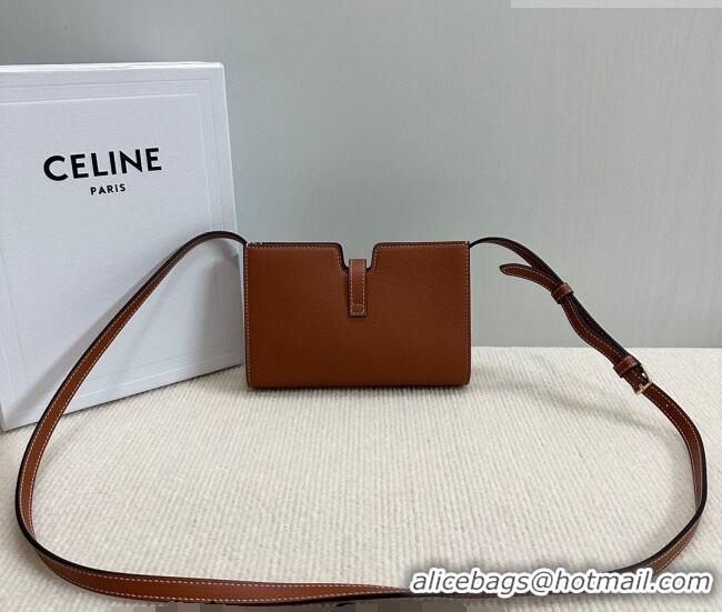 Shop Inexpensive Celine 16 Mini Bag in Calfskin Leather 100443 Tan Brown 2026