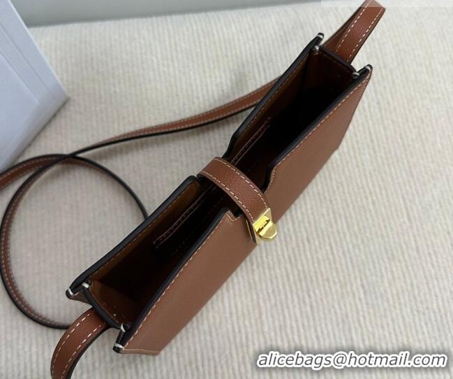 Shop Inexpensive Celine 16 Mini Bag in Calfskin Leather 100443 Tan Brown 2026